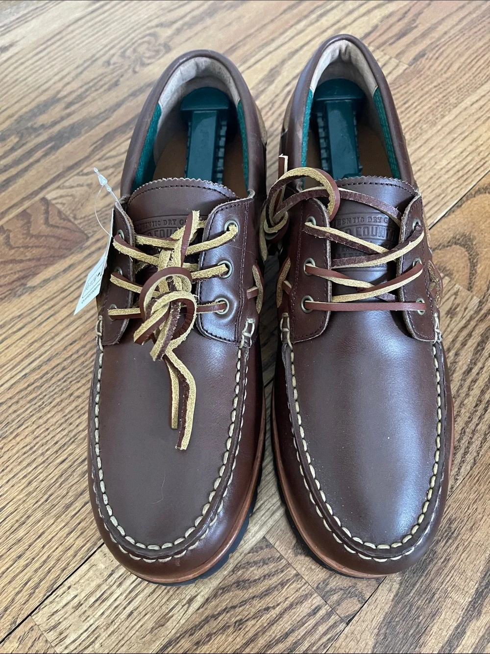Polo Ralph Lauren Men’s Brown Leather Boat Shoes Size 9.5 NWT